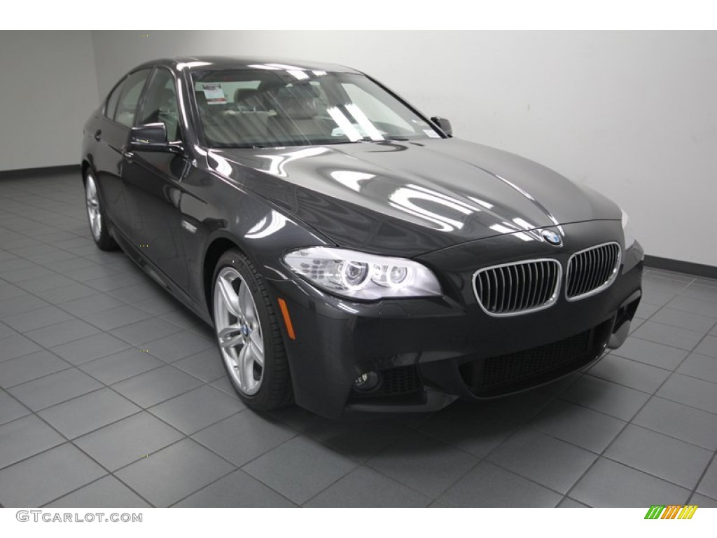 2013 5 Series 535i Sedan - Dark Graphite Metallic II / Oyster/Black photo #1