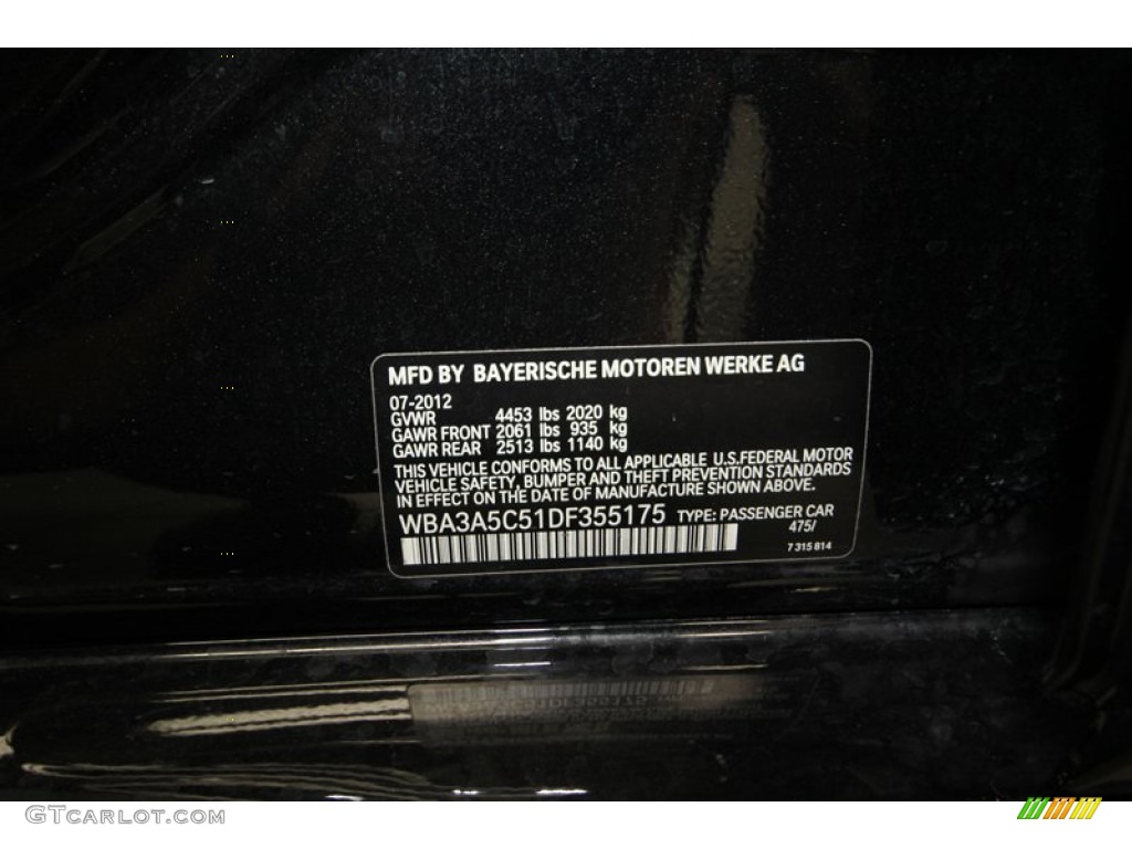 2013 3 Series 328i Sedan - Black Sapphire Metallic / Black photo #44