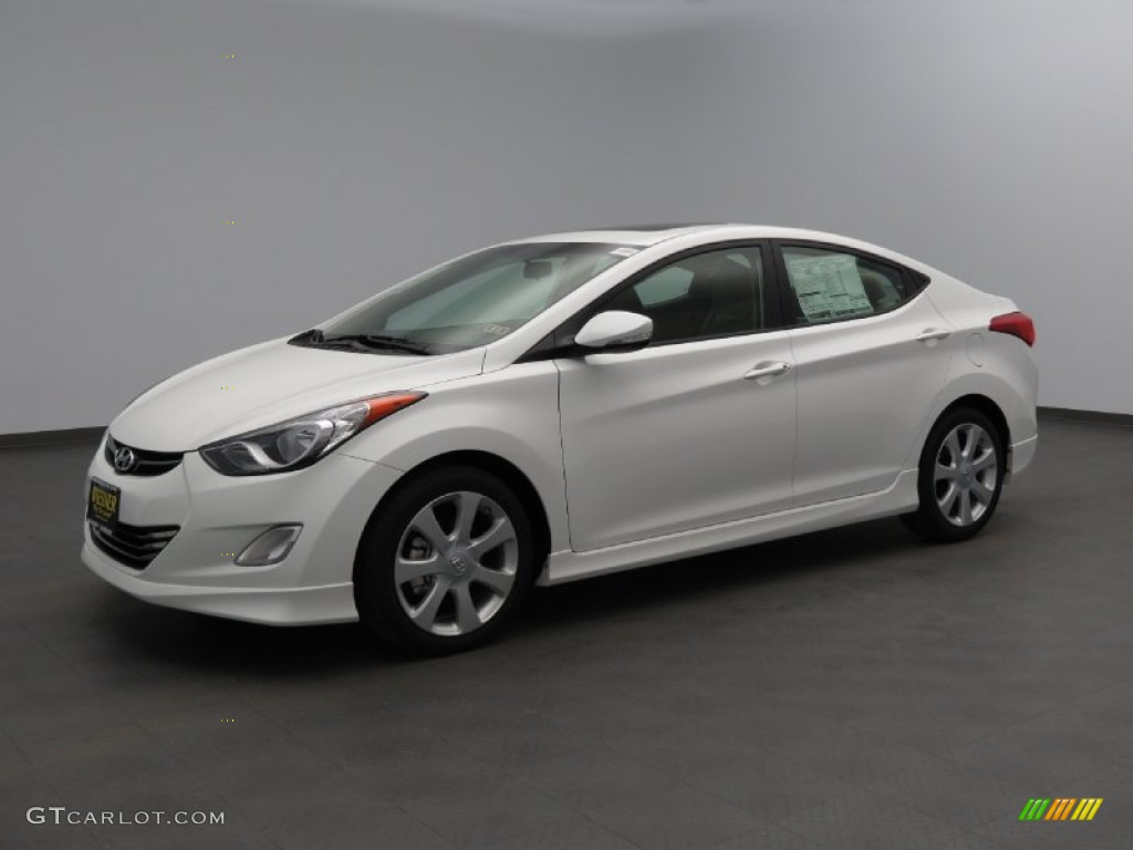 2013 Elantra Limited - Shimmering White / Beige photo #1