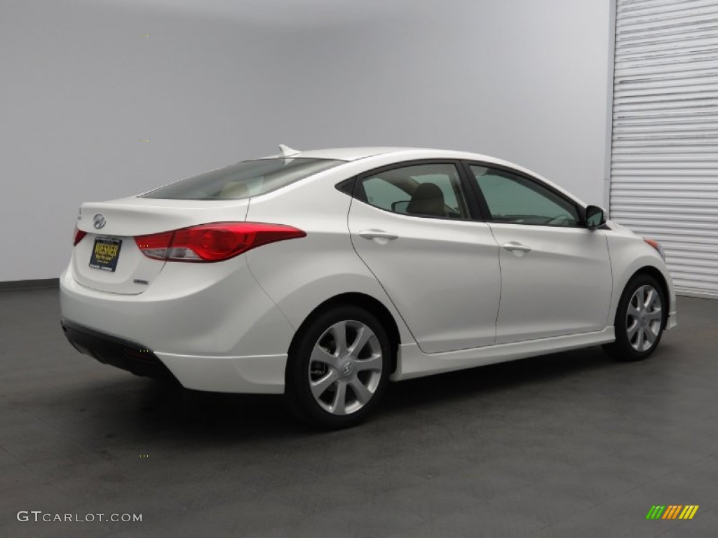 2013 Elantra Limited - Shimmering White / Beige photo #2