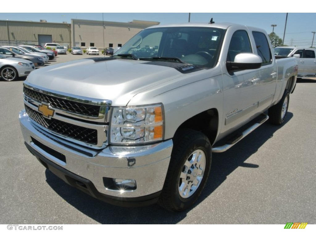 Sheer Silver Metallic 2011 Chevrolet Silverado 2500HD LTZ Crew Cab 4x4 Exterior Photo #81094598