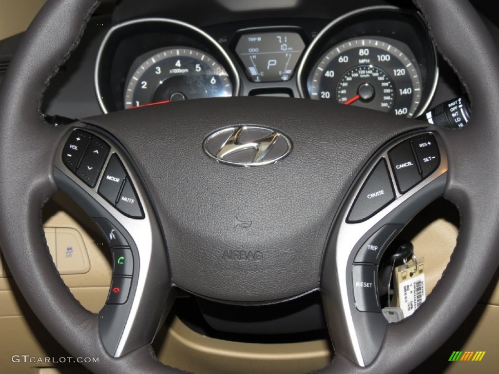 2013 Elantra Limited - Shimmering White / Beige photo #4