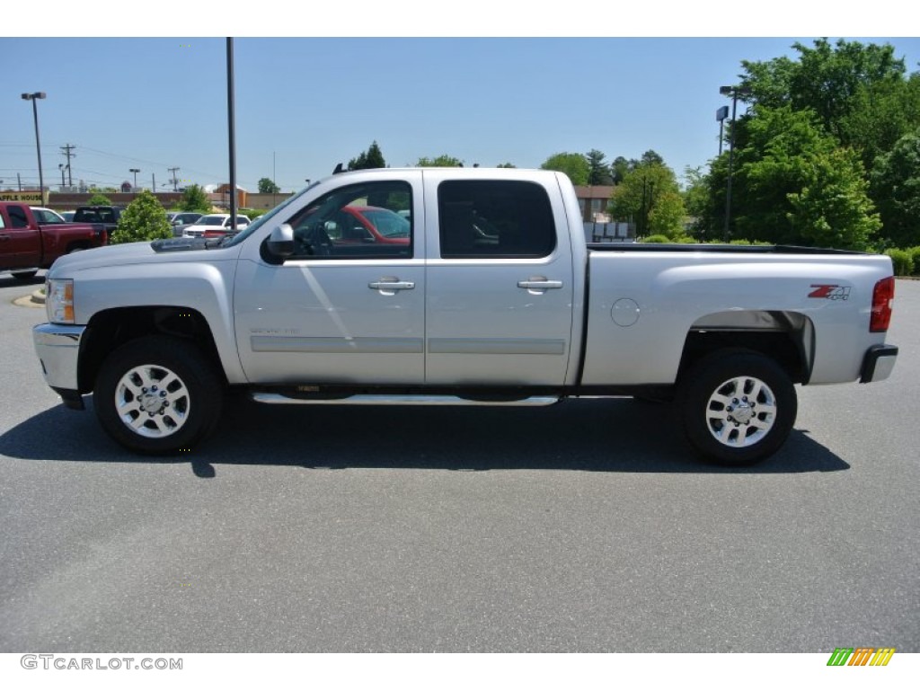 Sheer Silver Metallic 2011 Chevrolet Silverado 2500HD LTZ Crew Cab 4x4 Exterior Photo #81094648