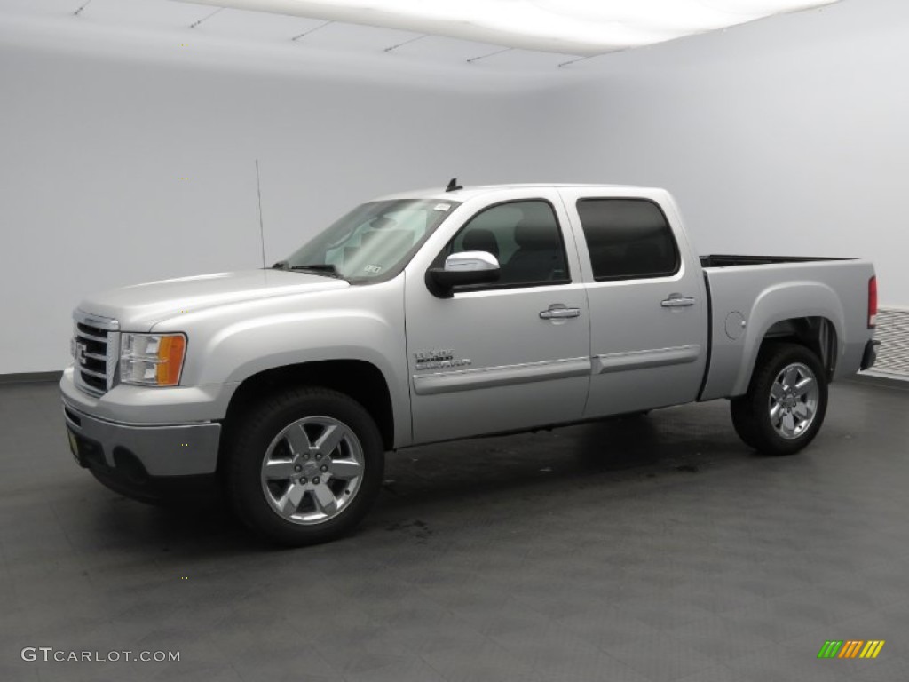 2013 Sierra 1500 SLE Crew Cab - Quicksilver Metallic / Ebony photo #1