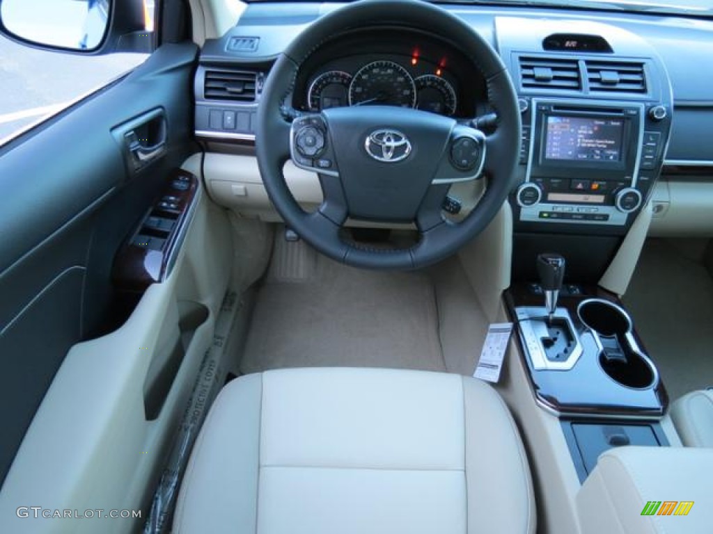 2013 Camry XLE - Clearwater Blue Metallic / Ivory photo #6