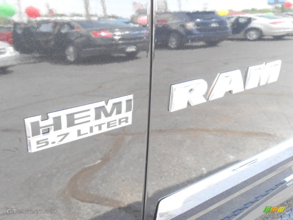 2010 Ram 1500 Laramie Crew Cab 4x4 - Brilliant Black Crystal Pearl / Dark Slate Gray photo #36