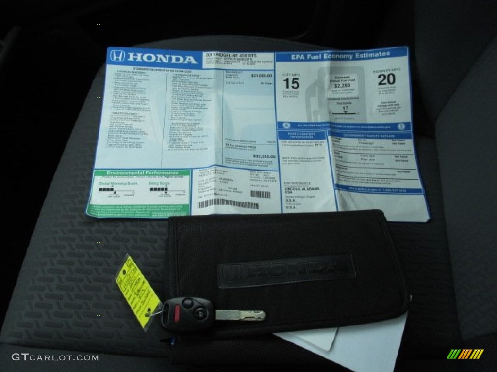 2011 Honda Ridgeline RTS Window Sticker Photos
