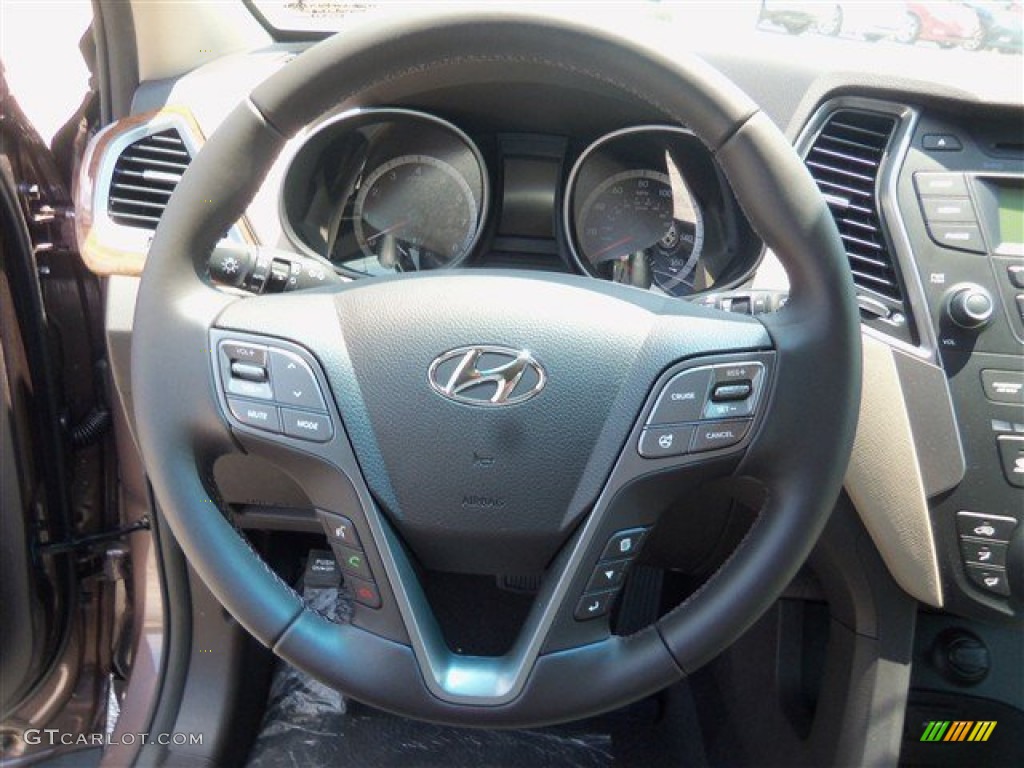 2013 Hyundai Santa Fe GLS Beige Steering Wheel Photo #81098558