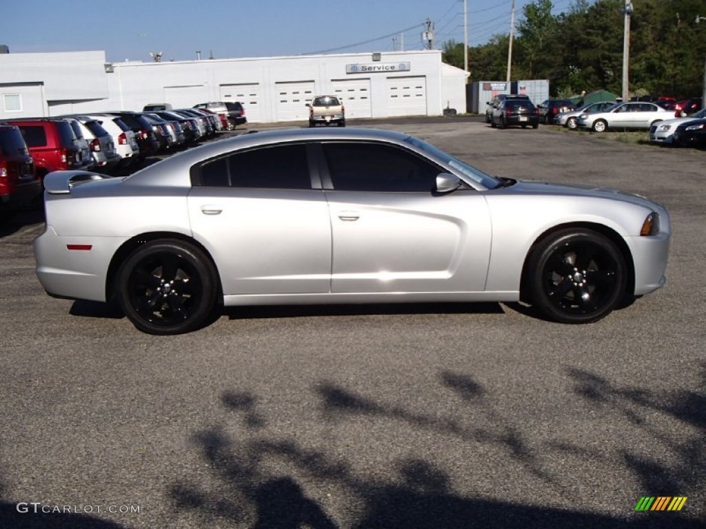 2012 Charger SXT Plus - Bright Silver Metallic / Black photo #4