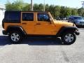 2012 Dozer Yellow Jeep Wrangler Unlimited Rubicon 4x4  photo #7