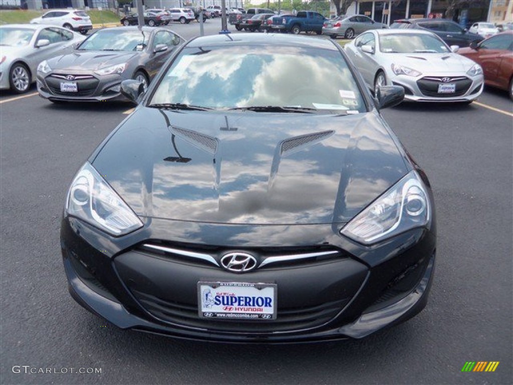 2013 Genesis Coupe 2.0T - Black Noir Pearl / Black Cloth photo #2