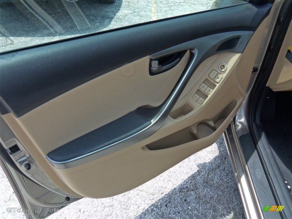 2013 Elantra GLS - Desert Bronze / Beige photo #7