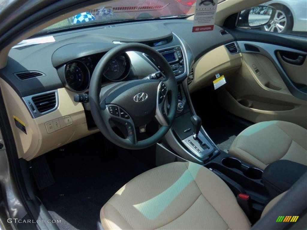 2013 Elantra GLS - Desert Bronze / Beige photo #8