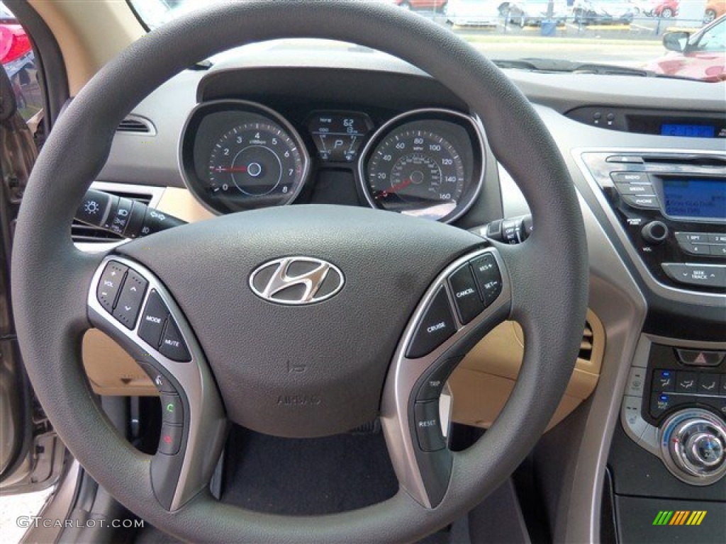 2013 Elantra GLS - Desert Bronze / Beige photo #12