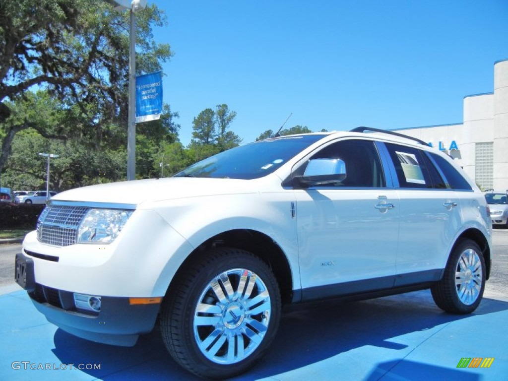 2009 MKX  - White Platinum Tri Coat / Medium Light Stone photo #1