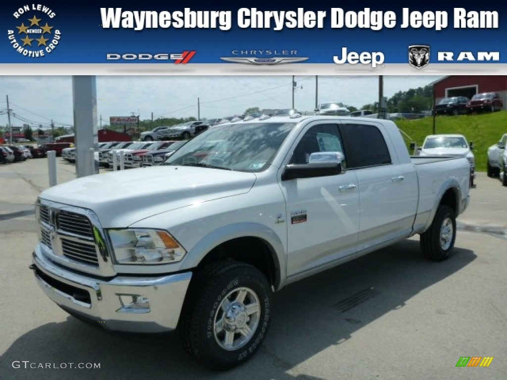 2012 Ram 2500 HD Laramie Mega Cab 4x4 - Bright White / Dark Slate photo #1