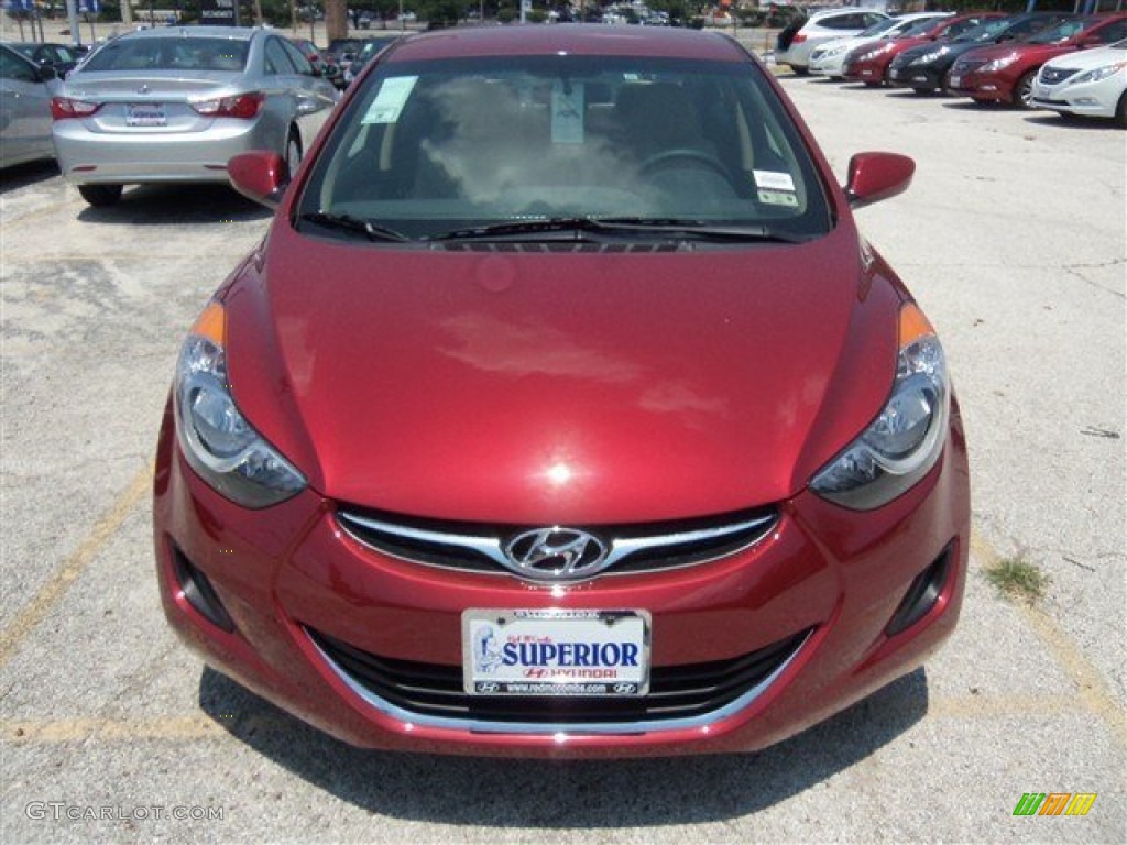 2013 Elantra GLS - Sparkling Ruby / Beige photo #2