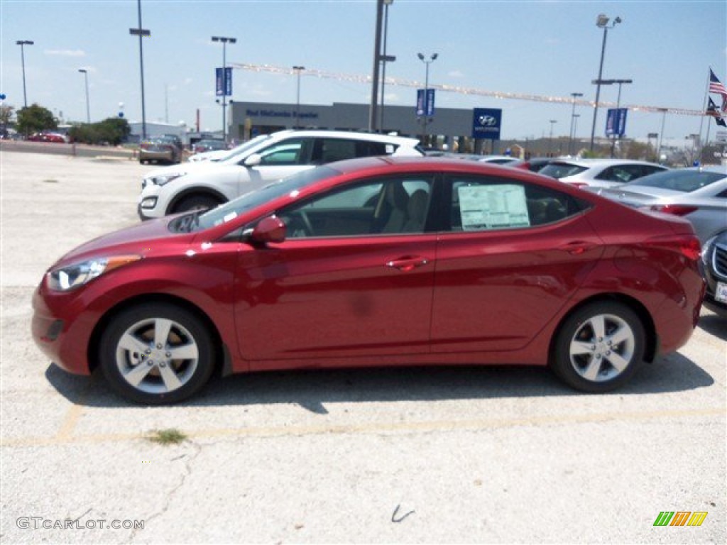 2013 Elantra GLS - Sparkling Ruby / Beige photo #4