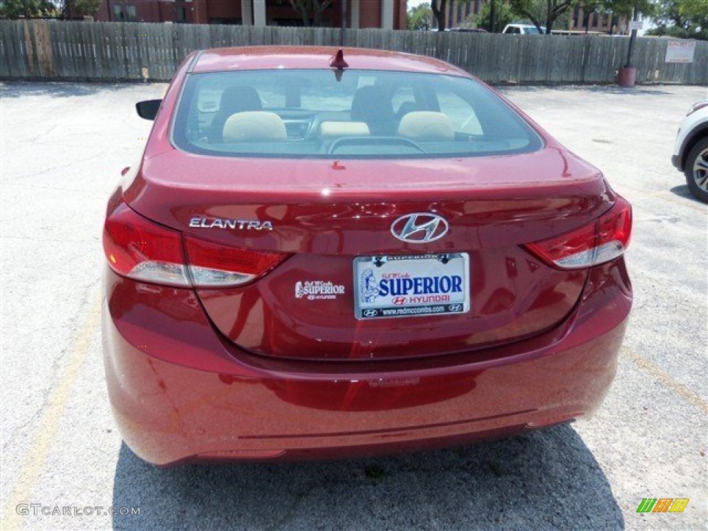 2013 Elantra GLS - Sparkling Ruby / Beige photo #6
