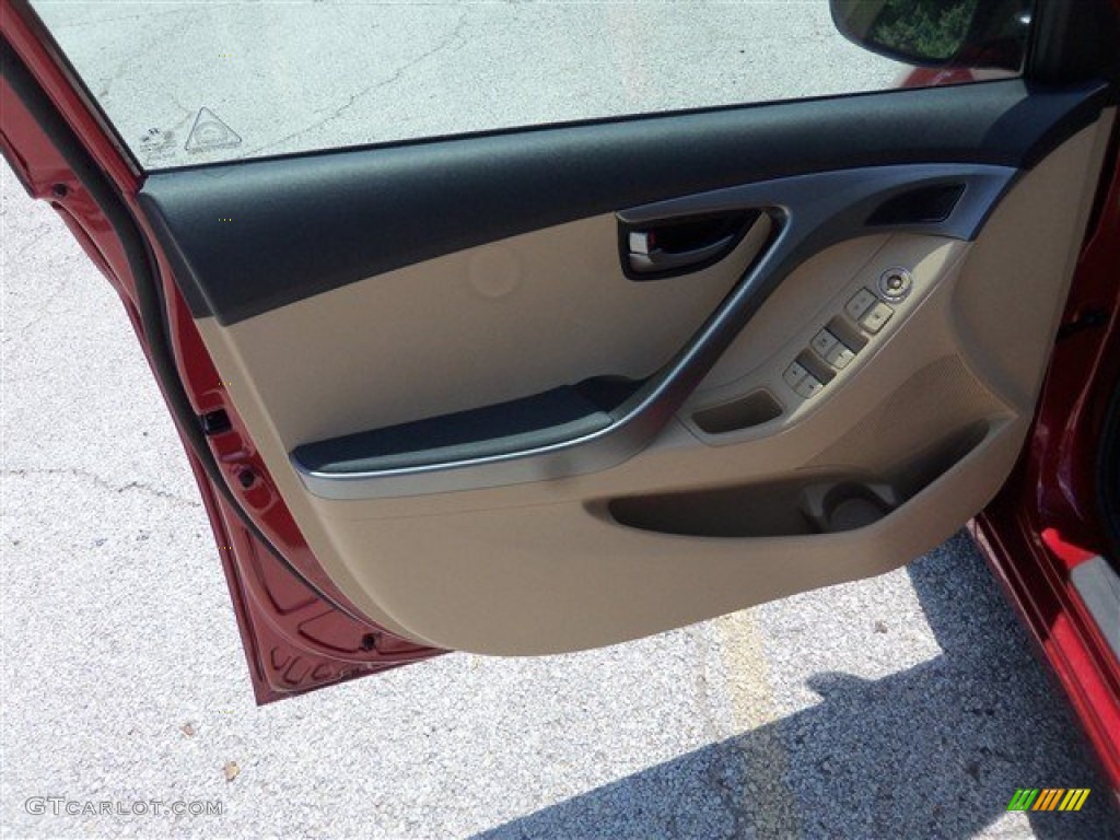 2013 Elantra GLS - Sparkling Ruby / Beige photo #7
