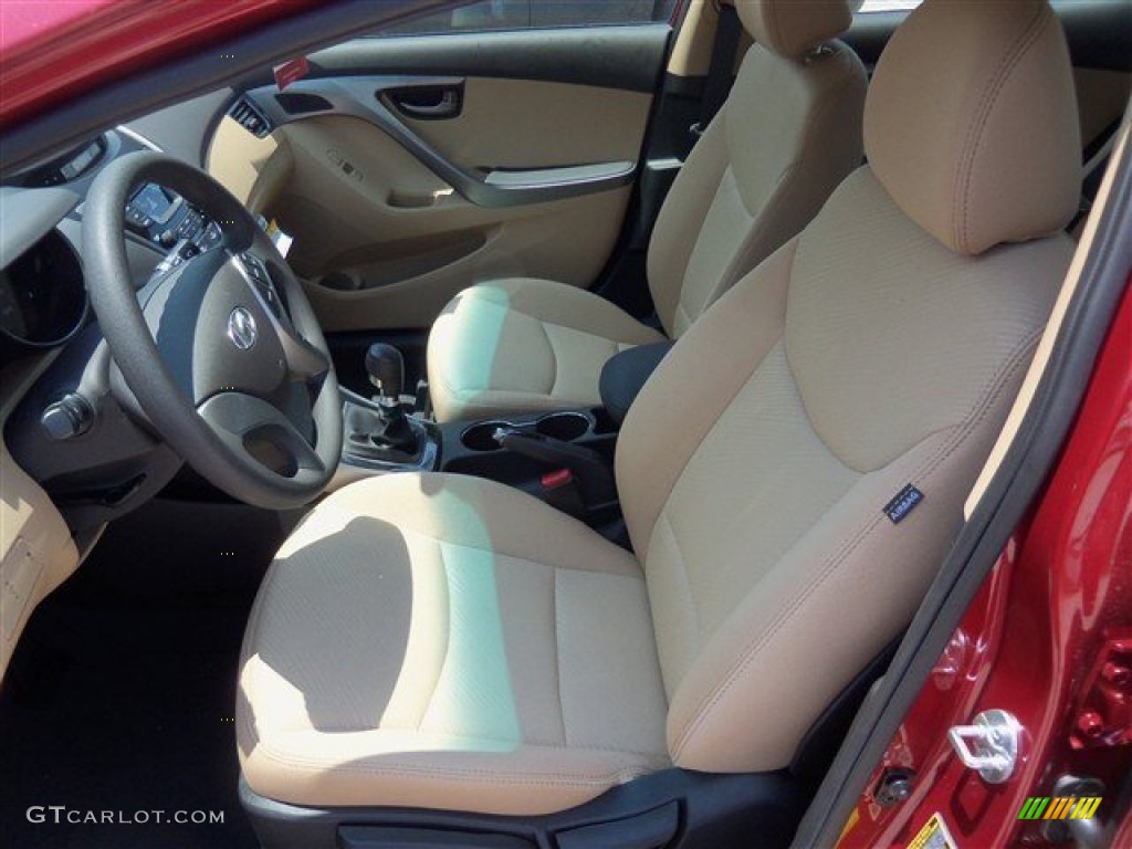 2013 Elantra GLS - Sparkling Ruby / Beige photo #9