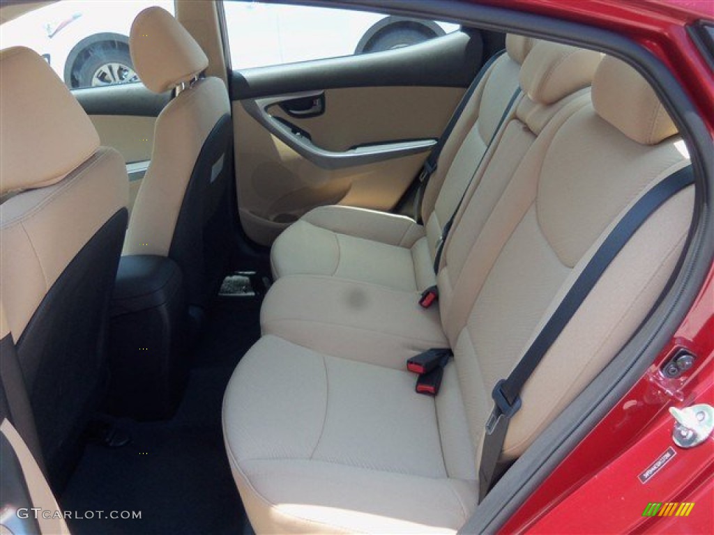 2013 Elantra GLS - Sparkling Ruby / Beige photo #11