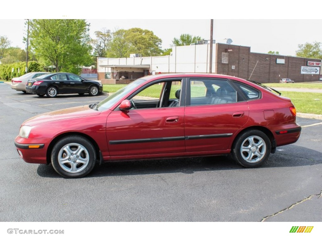 Chianti Red 2003 Hyundai Elantra GT Hatchback Exterior Photo #81102755