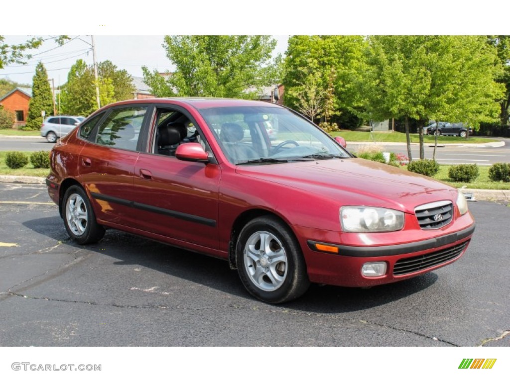 Chianti Red 2003 Hyundai Elantra GT Hatchback Exterior Photo #81102868