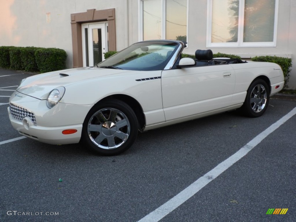 2002 Thunderbird Premium Roadster - Whisper White / Midnight Black photo #2
