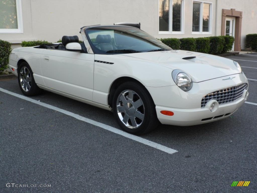 2002 Thunderbird Premium Roadster - Whisper White / Midnight Black photo #3
