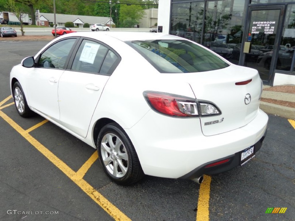 2010 MAZDA3 i Touring 4 Door - Crystal White Pearl Mica / Black photo #7