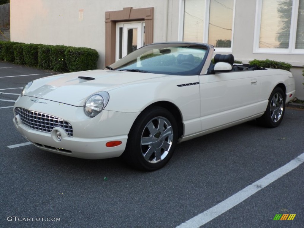 2002 Thunderbird Premium Roadster - Whisper White / Midnight Black photo #4