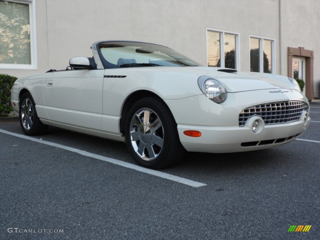 2002 Thunderbird Premium Roadster - Whisper White / Midnight Black photo #5
