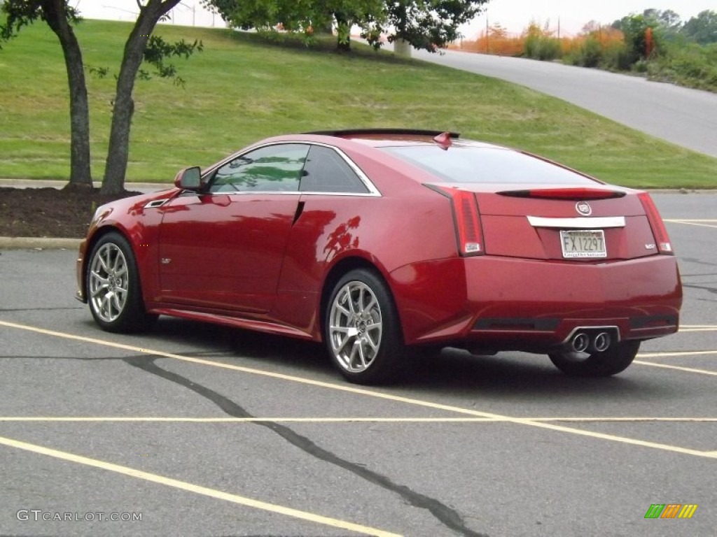 2011 CTS -V Coupe - Crystal Red Tintcoat / Ebony/Saffron photo #3