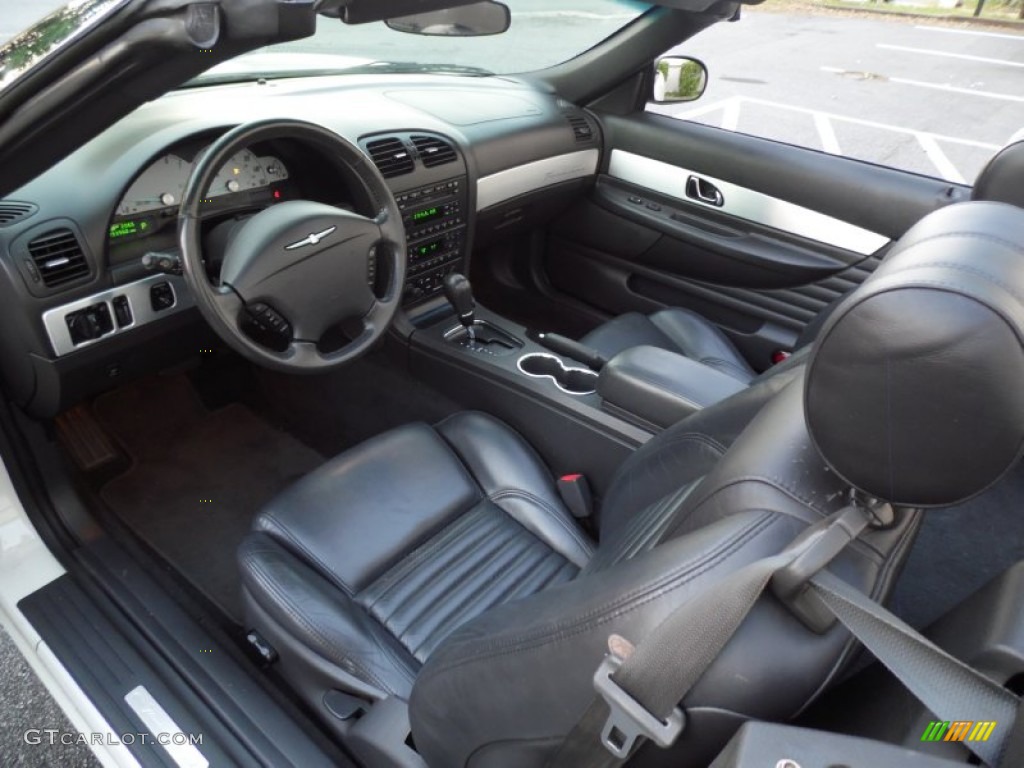 Midnight Black Interior 2002 Ford Thunderbird Premium Roadster Photo #81103892