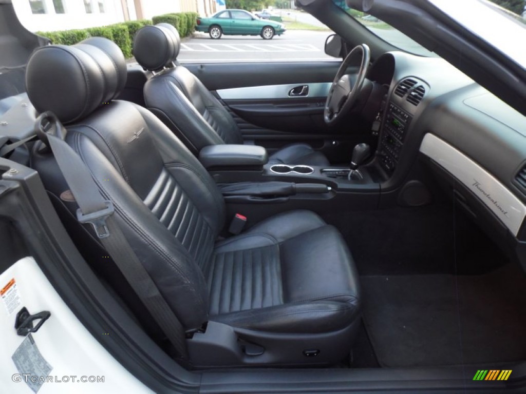 Midnight Black Interior 2002 Ford Thunderbird Premium Roadster Photo #81103913