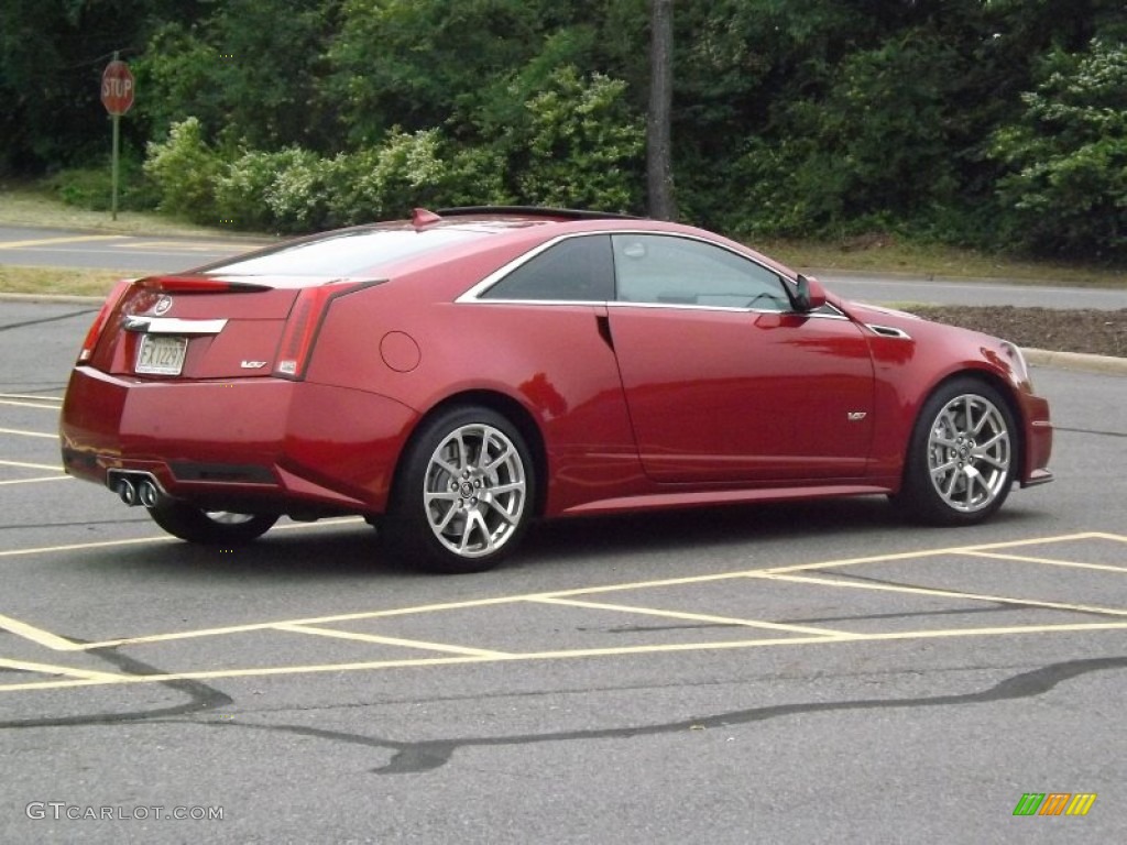 2011 CTS -V Coupe - Crystal Red Tintcoat / Ebony/Saffron photo #5