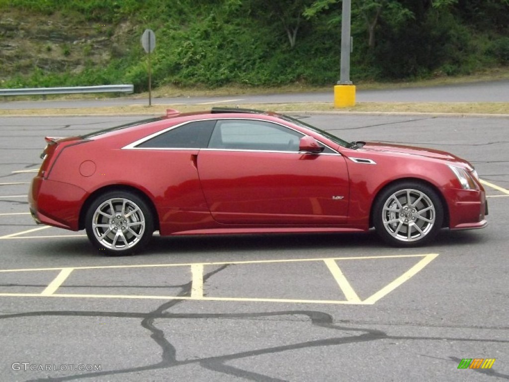 2011 CTS -V Coupe - Crystal Red Tintcoat / Ebony/Saffron photo #6