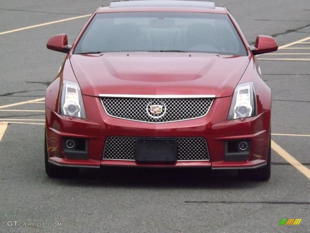 2011 CTS -V Coupe - Crystal Red Tintcoat / Ebony/Saffron photo #8