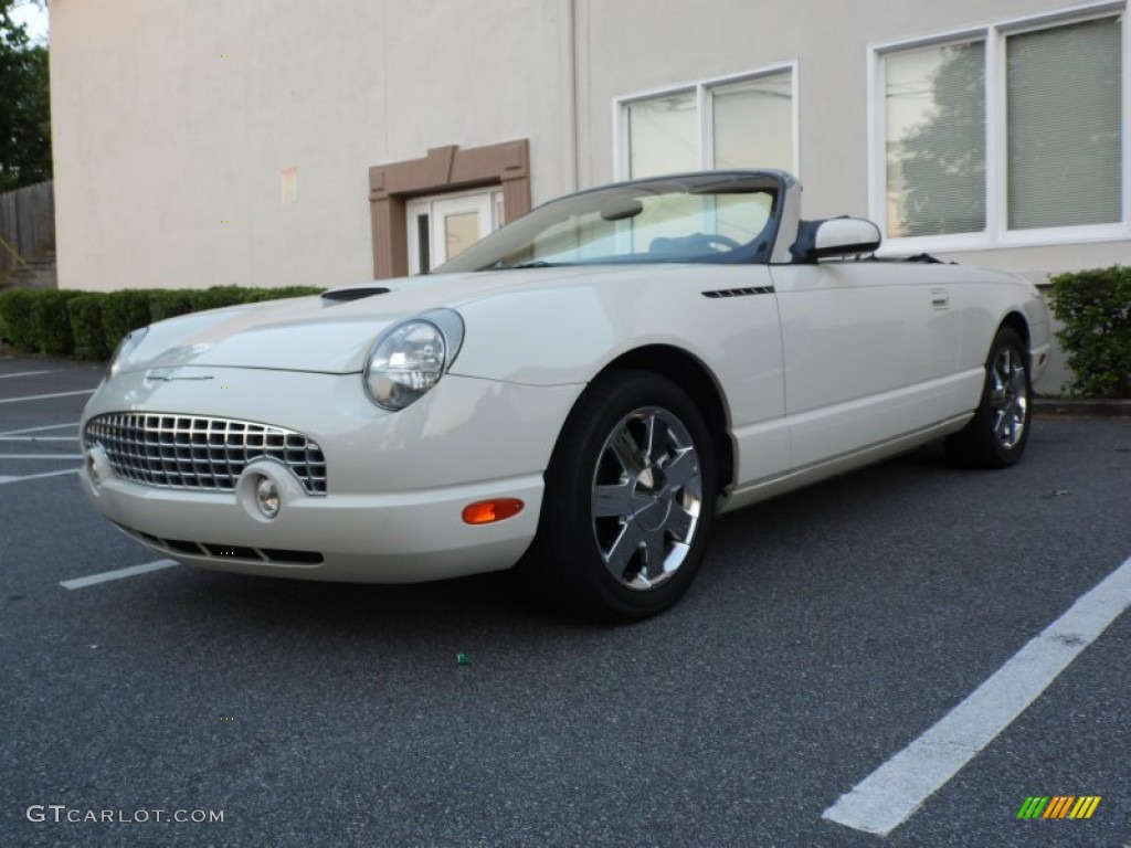 2002 Thunderbird Premium Roadster - Whisper White / Midnight Black photo #13