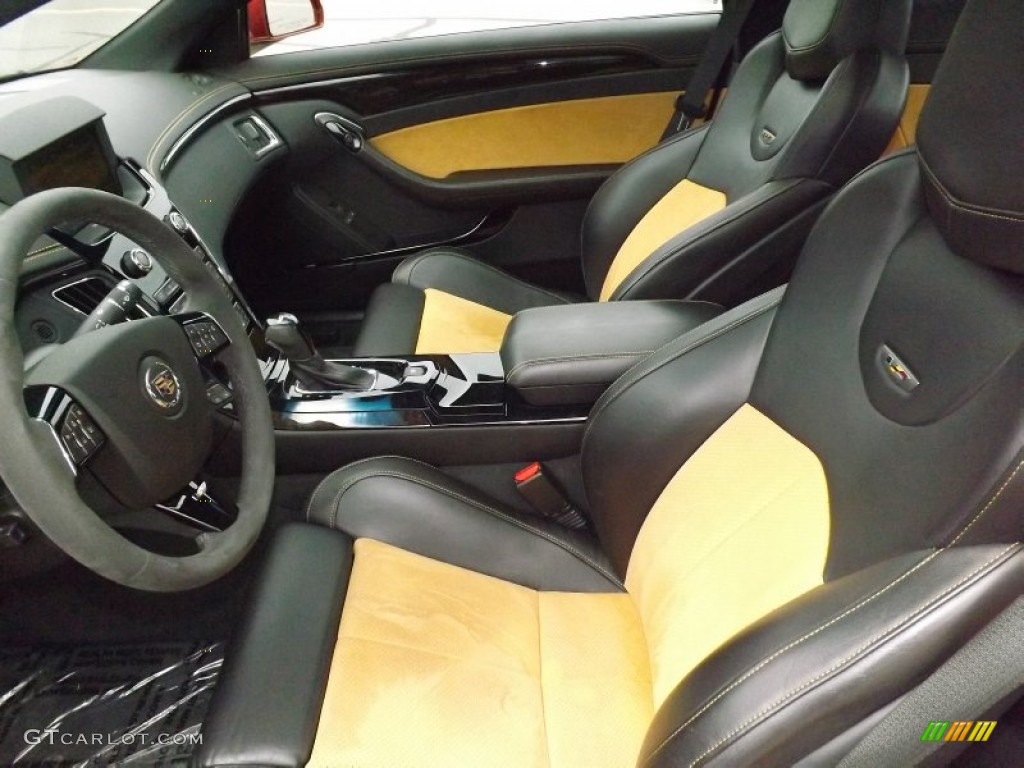 Ebony/Saffron Interior 2011 Cadillac CTS -V Coupe Photo #81104034