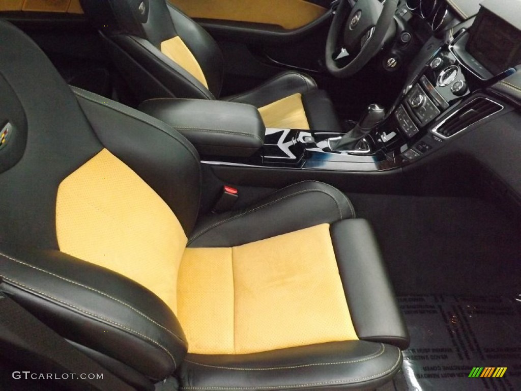 Ebony/Saffron Interior 2011 Cadillac CTS -V Coupe Photo #81104081