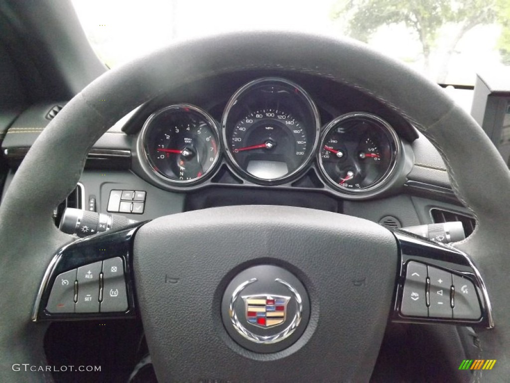 2011 CTS -V Coupe - Crystal Red Tintcoat / Ebony/Saffron photo #16