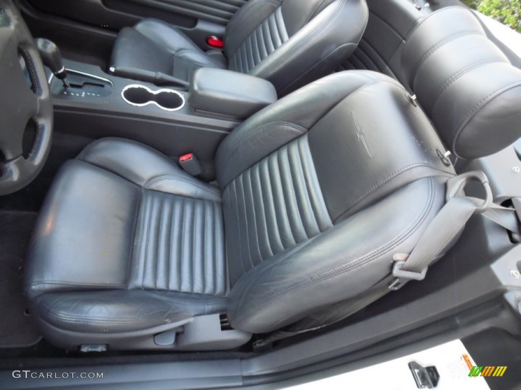 Midnight Black Interior 2002 Ford Thunderbird Premium Roadster Photo #81104319