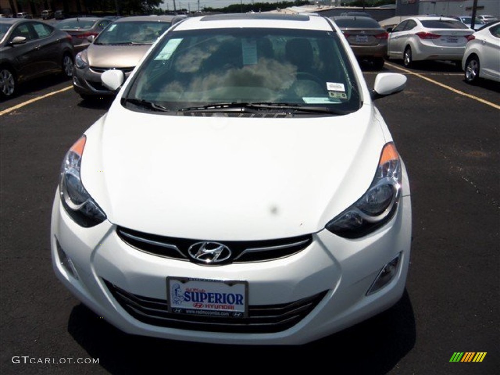 2013 Elantra Limited - Shimmering White / Black photo #2
