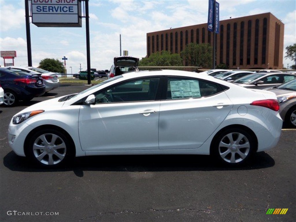 2013 Elantra Limited - Shimmering White / Black photo #6