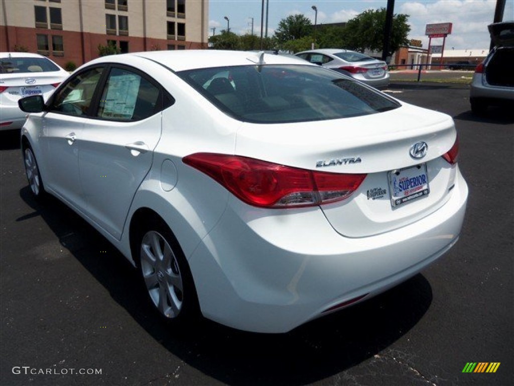 2013 Elantra Limited - Shimmering White / Black photo #7