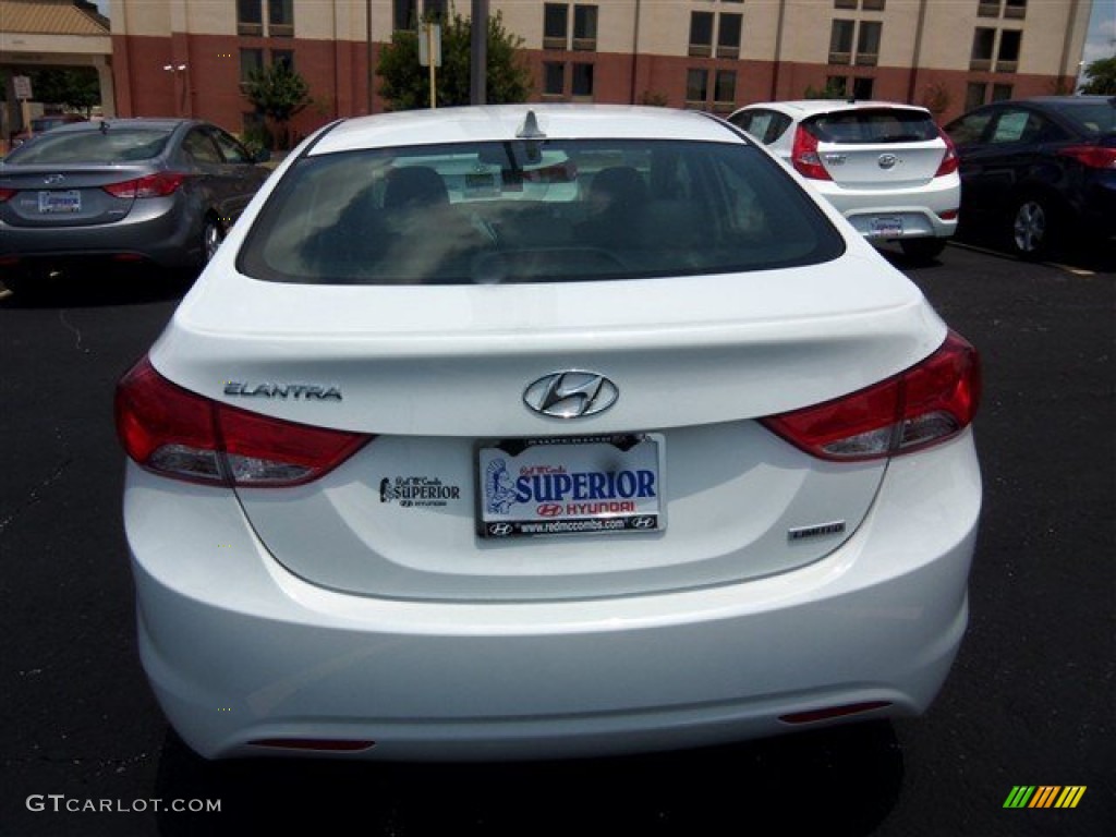 2013 Elantra Limited - Shimmering White / Black photo #8