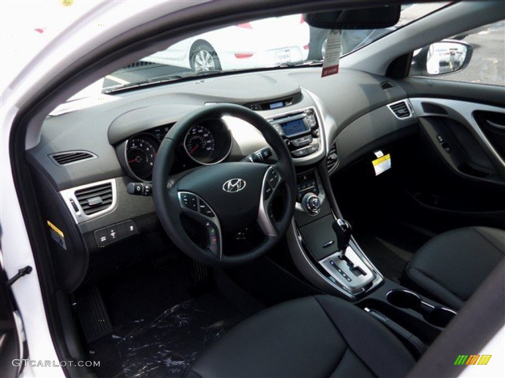 2013 Elantra Limited - Shimmering White / Black photo #11