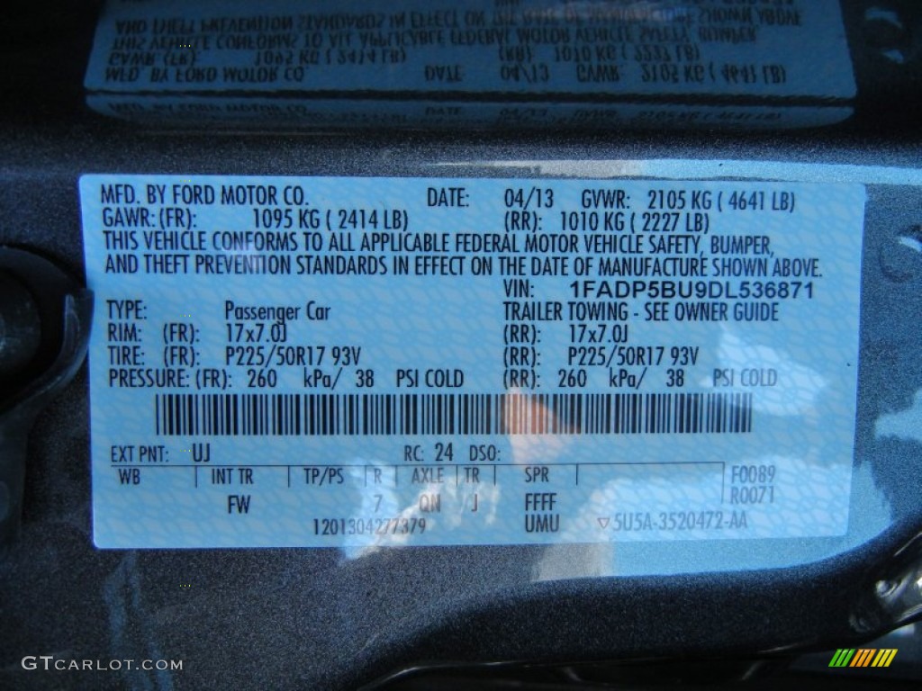 2013 C-Max Hybrid SEL - Sterling Gray / Charcoal Black photo #13